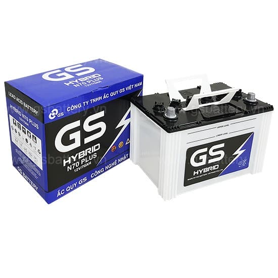 Bình Ắc Quy GS HYBRID N70 PLUS ( 12V - 70AH )